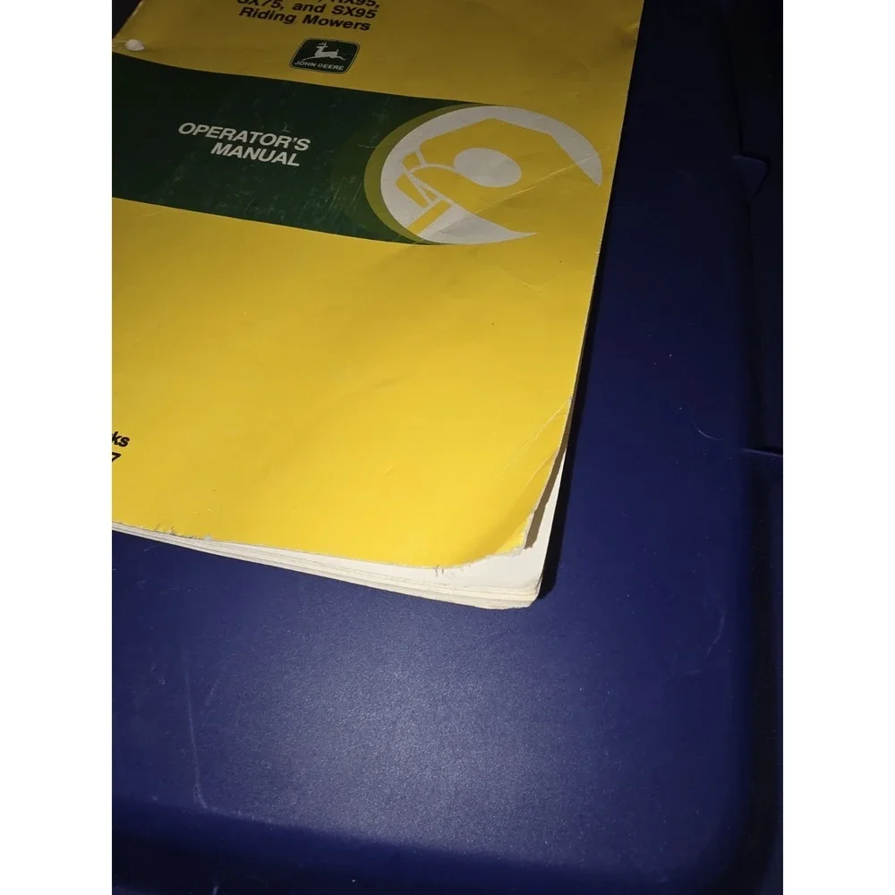 1987 JOHN DEERE RIDING MOWERS OPERATORS MANUAL ORIGINAL